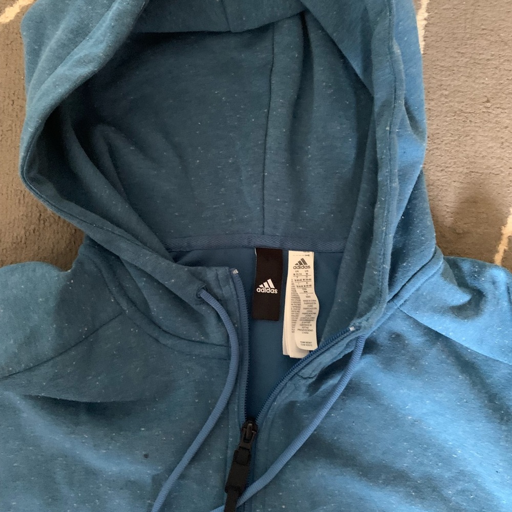 Adidas Blue Zip Hoodie